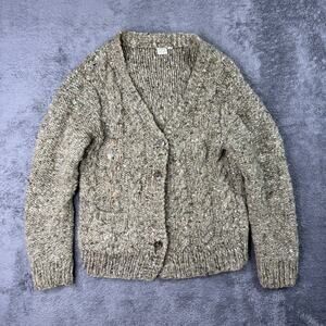 Women's 100% Wool Knit Cardigan